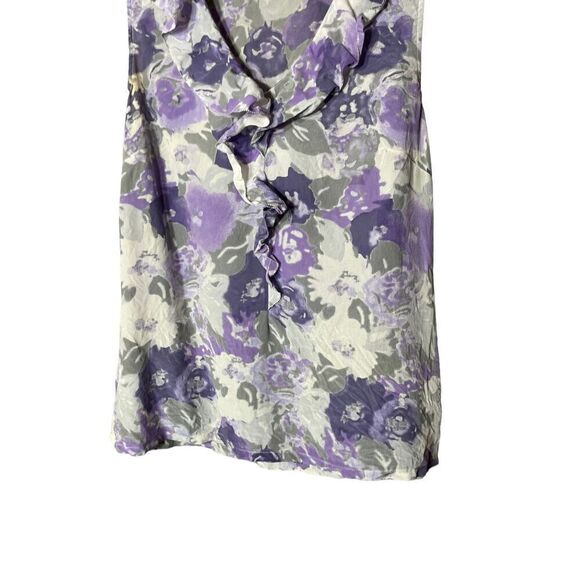 Halogen Sleeveless Silk Purple‎ Floral Blouse Size M - Picture 3 of 6